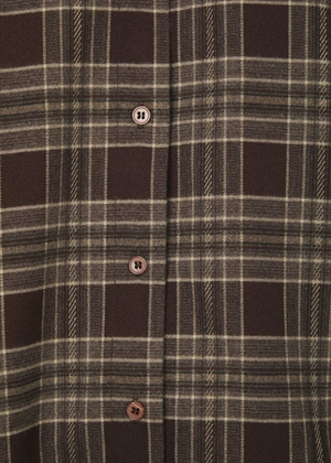 Dita flannel check skjorte Brown Neo Noir 